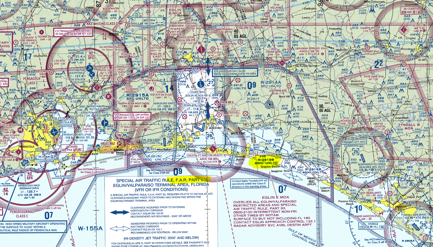 map of restricted airspace